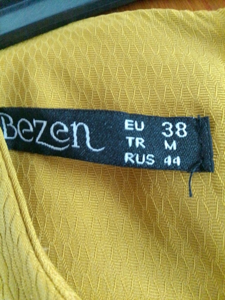 Sarı Uzun Kollu Salaş Kadın Elbise - Görsel 2