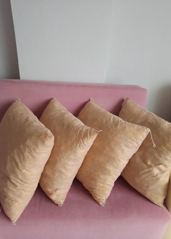 Pastel Bej Düz Yastık 4 adet - Görsel 2