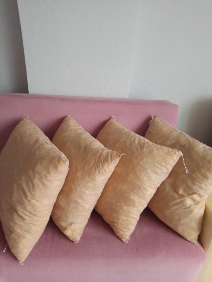 Pastel Bej Düz Yastık 4 adet - Görsel 2