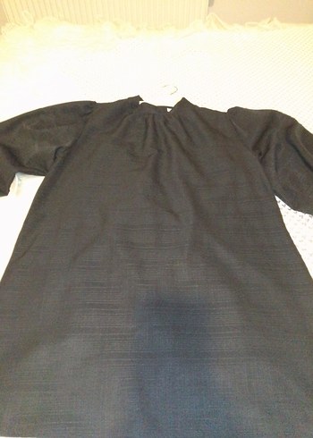 Uzun Kollu Siyah Midi Tunik - Görsel 9