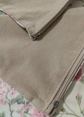 Pastel Pembe Çiçek Desenli Dekoratif Yastık Kılıfı - Görsel 8