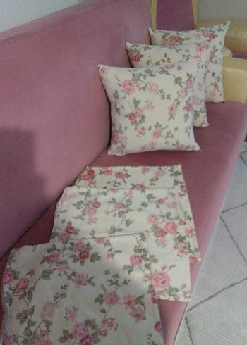 Pastel Pembe Çiçek Desenli Dekoratif Yastık Kılıfı - Görsel 3