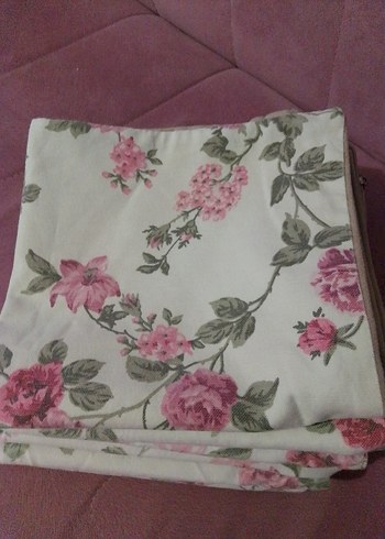 Pastel Pembe Çiçek Desenli Dekoratif Yastık Kılıfı - Görsel 11