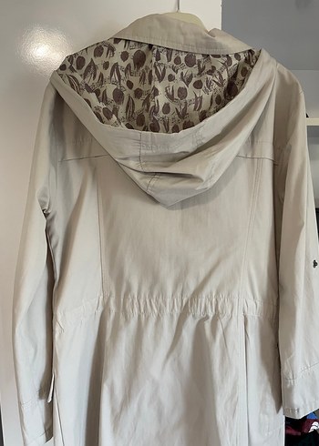 Bej Düğmeli Midi Kadın Ceket - Görsel 4