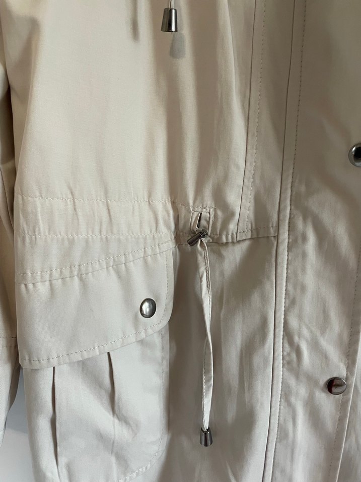 Bej Düğmeli Midi Kadın Ceket - Görsel 2