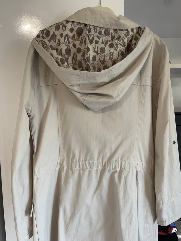 Bej Düğmeli Midi Kadın Ceket - Görsel 4