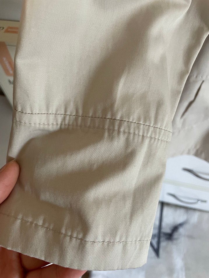 Bej Düğmeli Midi Kadın Ceket - Görsel 3