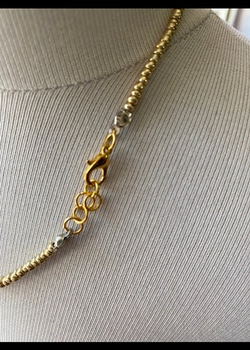 Altın Renkli Boncuklu kolye - Görsel 5