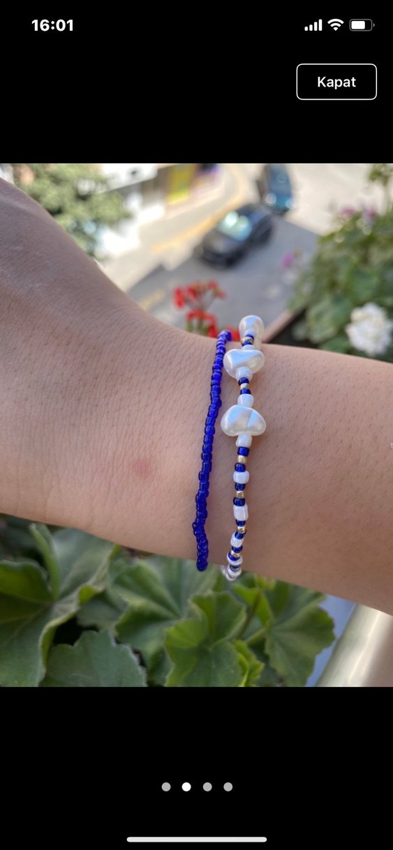 Mavi Boncuklu Bileklik - Görsel 2