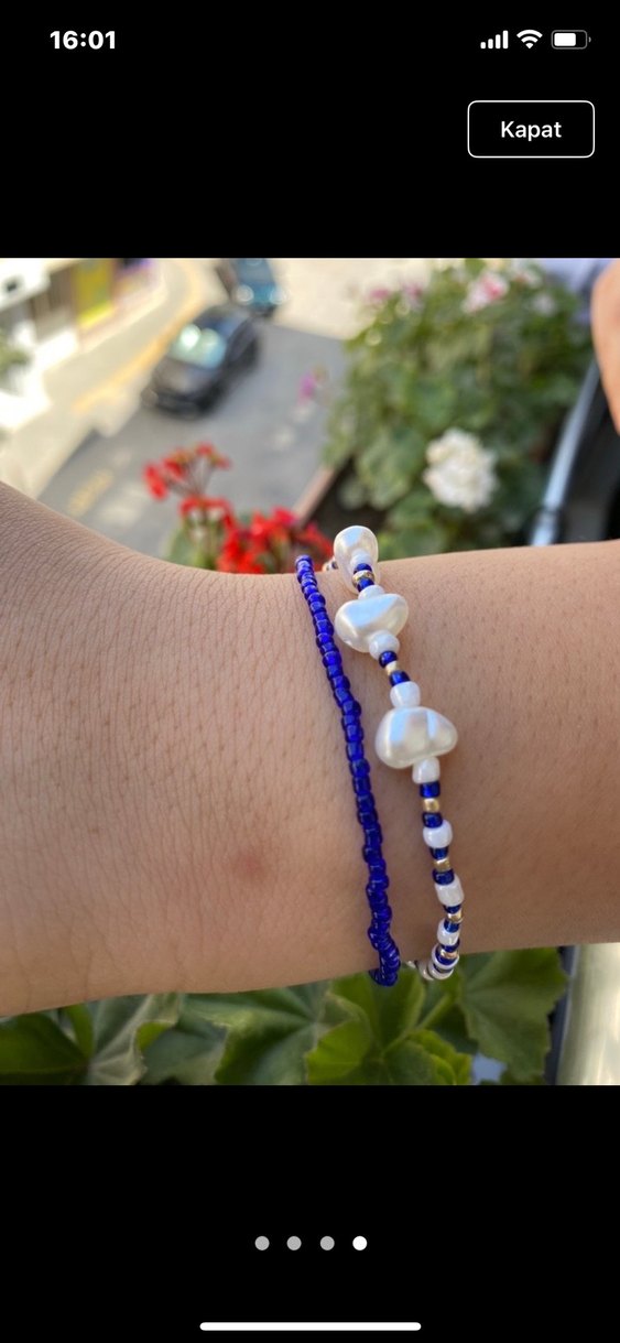 Mavi Boncuklu Bileklik - Görsel 4