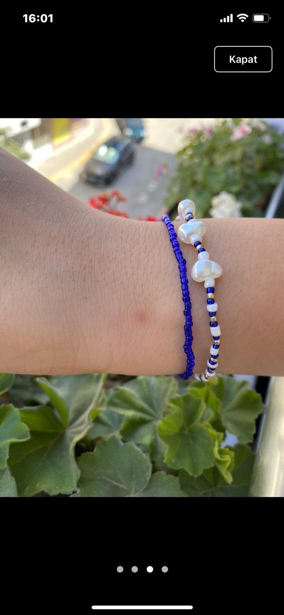 Mavi Boncuklu Bileklik - Görsel 3