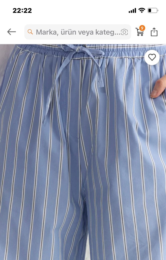 Mavi çizgili pantolon - Görsel 3