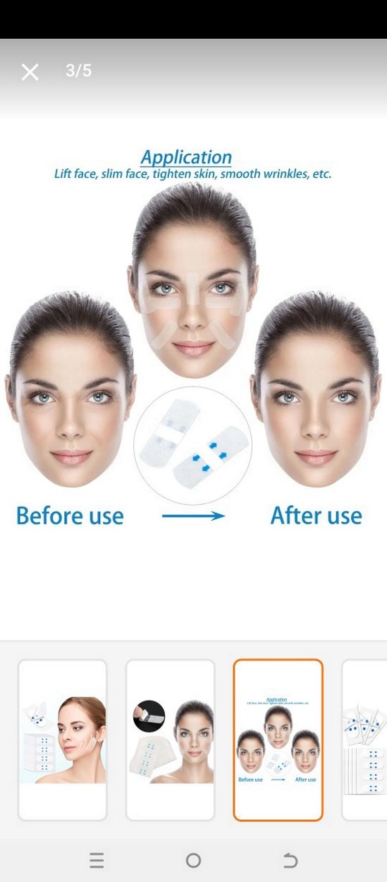 8 adet Yüz Germe ve Kaldırma Bantları - Görsel 2