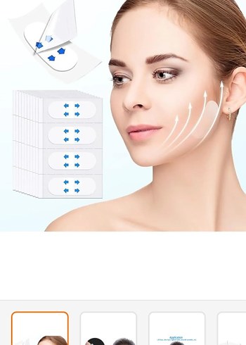 4 adet Kırışıklık bandı, yüz germe bandı - Görsel 5