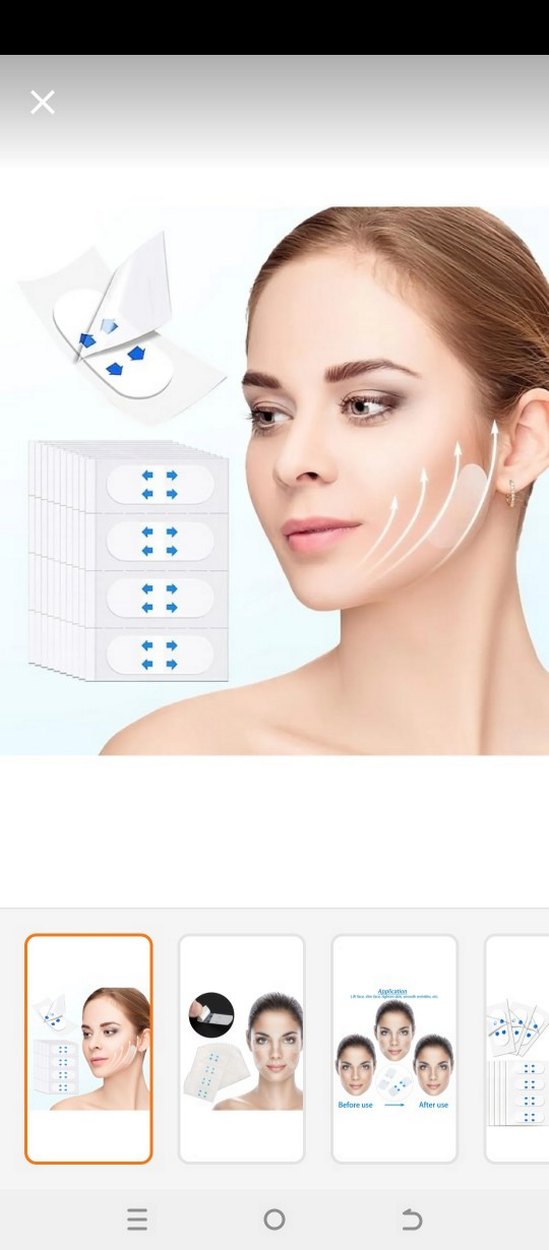 4 adet Kırışıklık bandı, yüz germe bandı - Görsel 5