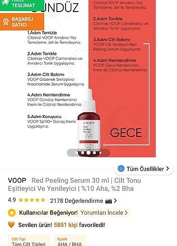 Kırmızı peeling serum - Görsel 2