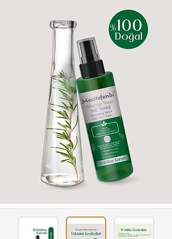 Mecitefendi biberiye suyu saç bakım toniği - Görsel 3