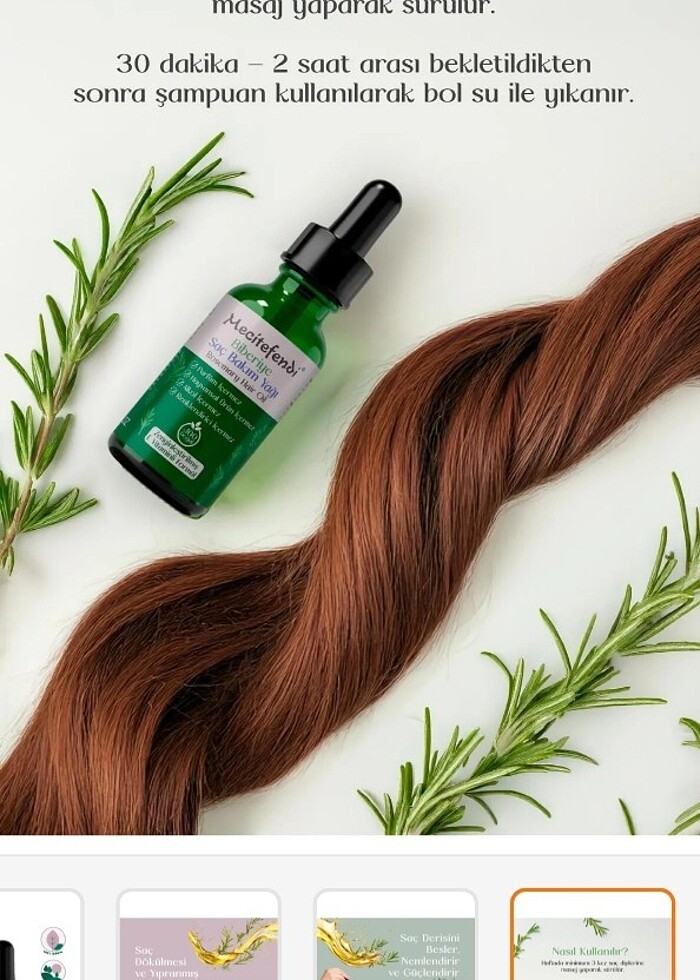 Mecitefendi biberiye saç bakım yağı - Görsel 2