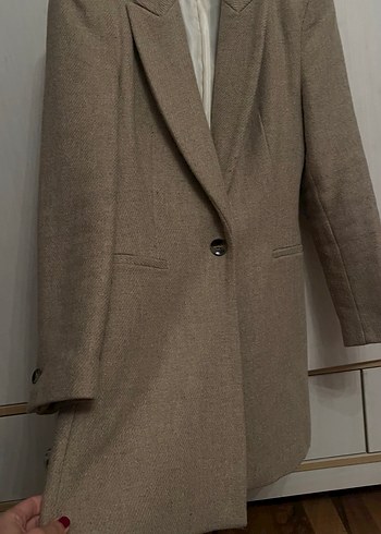 Bej Kadın Midi Ceket - Görsel 2