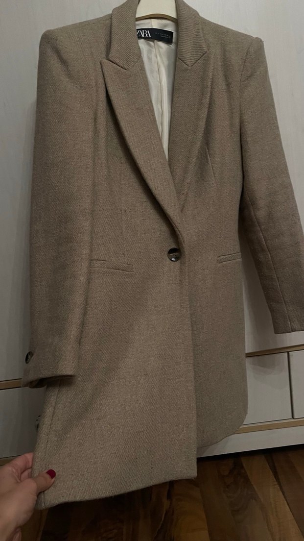 Bej Kadın Midi Ceket - Görsel 2