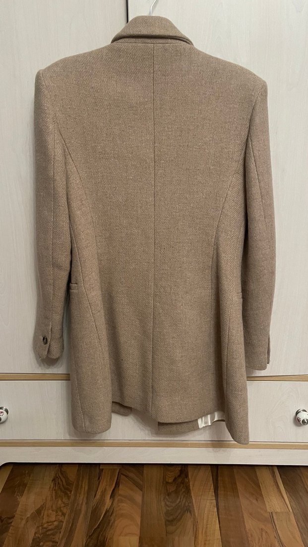 Bej Kadın Midi Ceket - Görsel 5