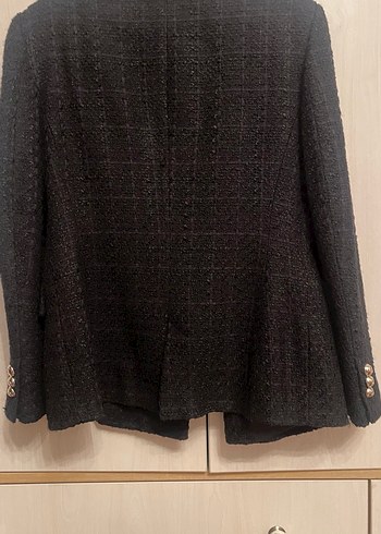 Zara Siyah Kadın Midi Blazer Ceket - Görsel 6