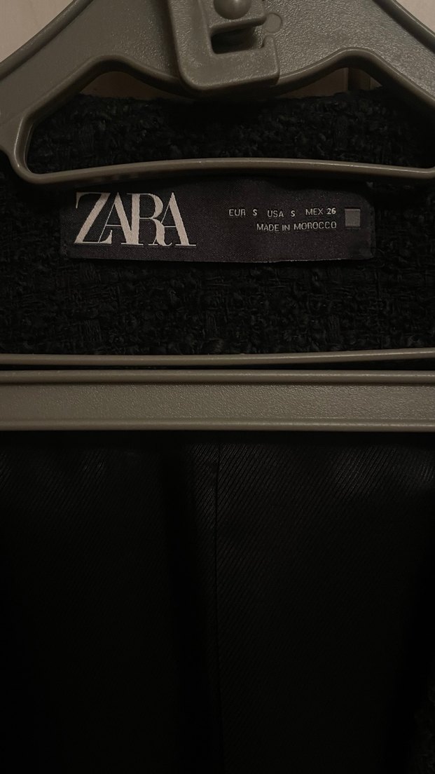 Zara Siyah Kadın Midi Blazer Ceket - Görsel 4