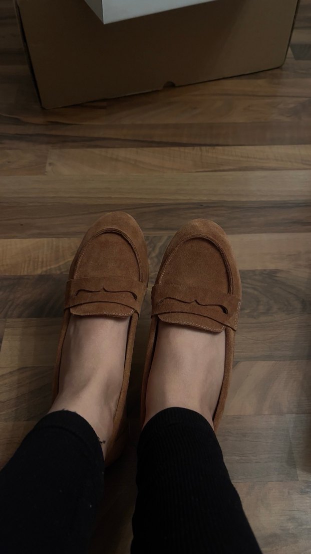 Zeynep Siradağlı Süet Bej Kadın Babet - Görsel 5