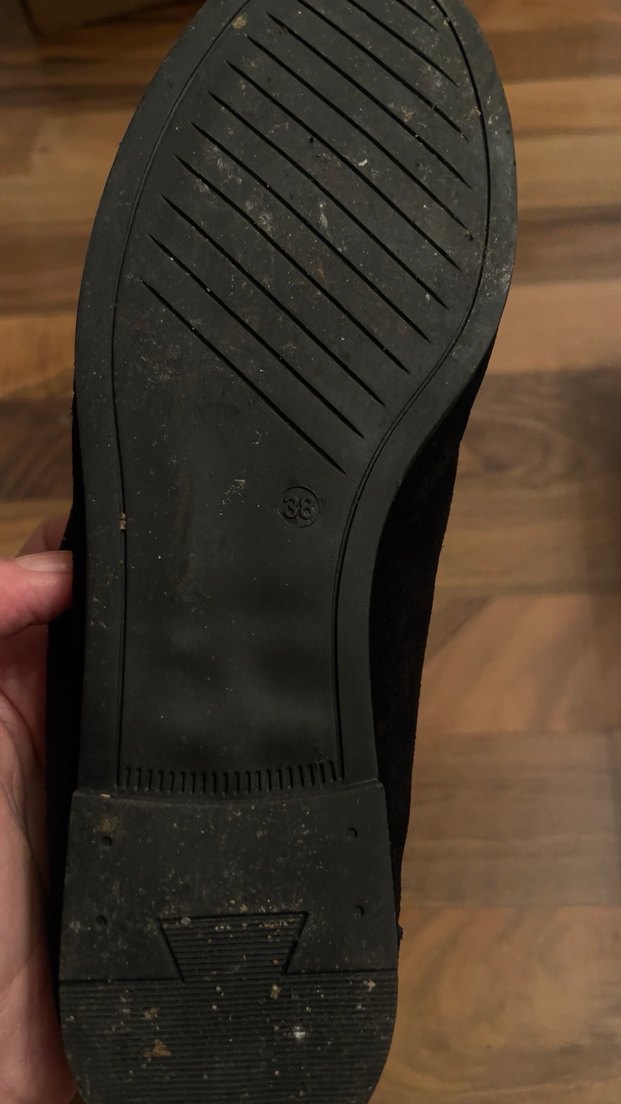 Siyah Minimalist Blok Topuk Kadın Düz Ayakkabı - Görsel 2