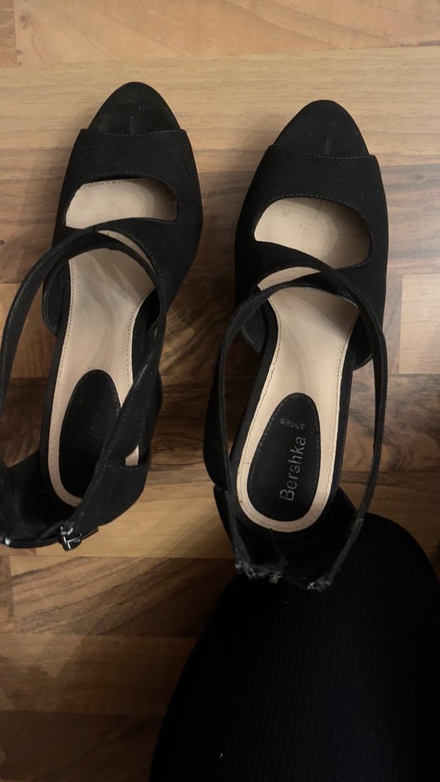 Siyah Platform Fermuarlı Kadın Topuklu Ayakkabı - Görsel 2