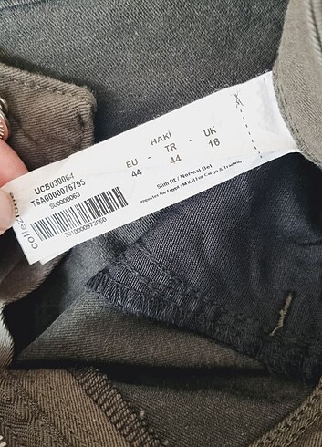 44 Beden haki Renk Collezione kapri bayan pantalon
