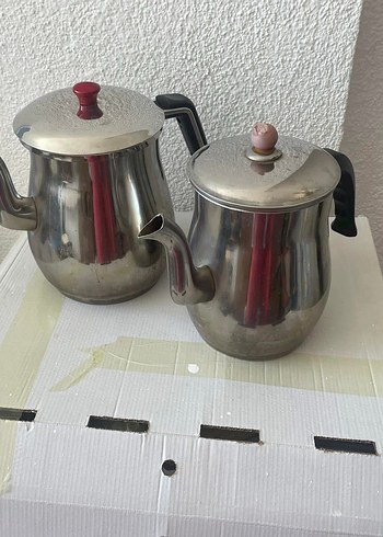 Gri Çelik Çaydanlık Seti