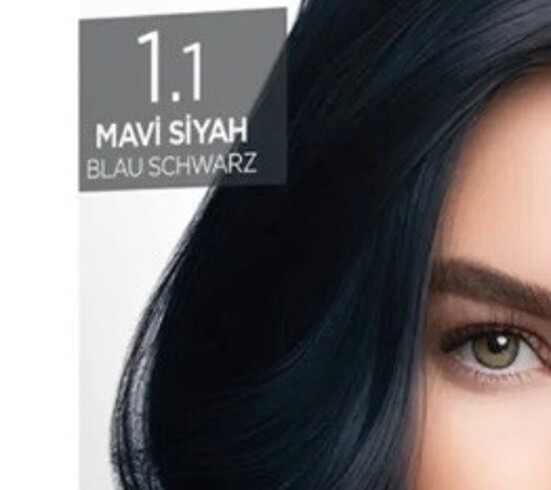1.1 mavi siyah saç boyası - Görsel 2