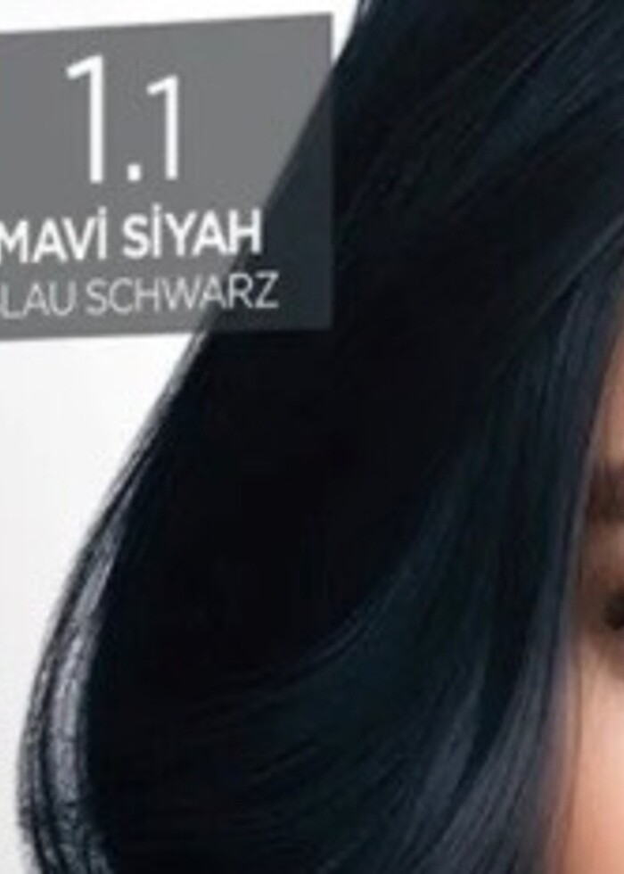 1.1 mavi siyah saç boyası - Görsel 2