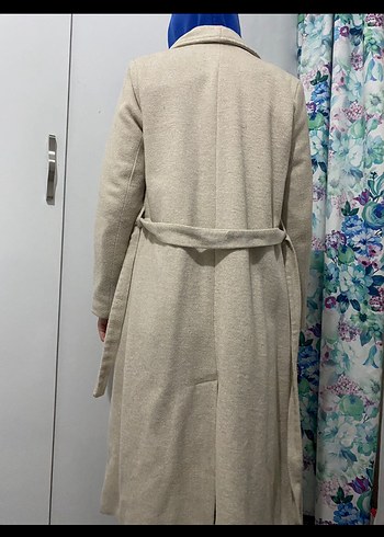 Bej Midi Kaban, Notch Yaka, Rahat Kesim - Görsel 2