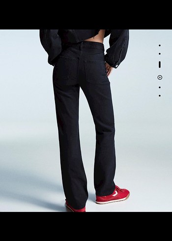 Bershka Siyah Kadın Regular Fit Midi Kot Pantolon