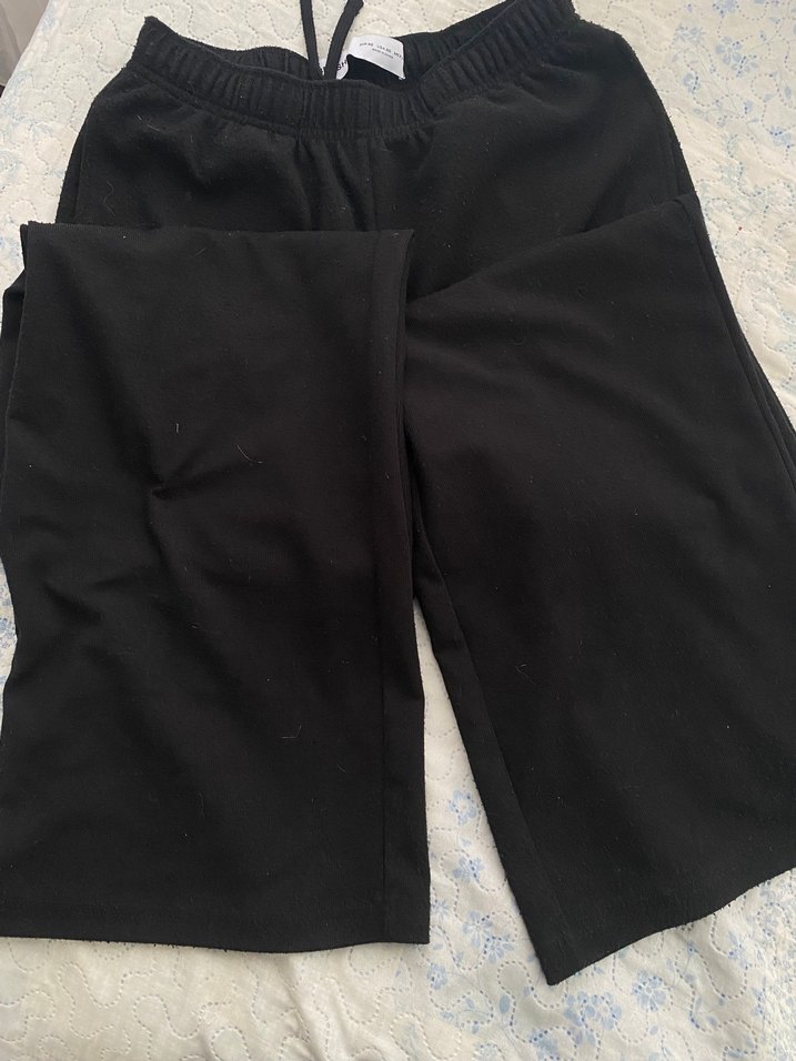 Kadın Siyah Rahat Kesim Midi eşofmam - Görsel 5