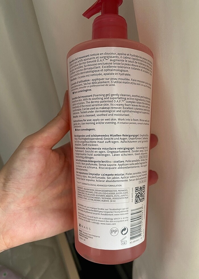 Bioderma Sensibio Foaming Cilt Temizleme Jeli 500 ml - Görsel 3