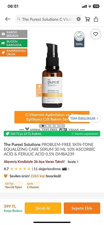 The purest c vitamini serum