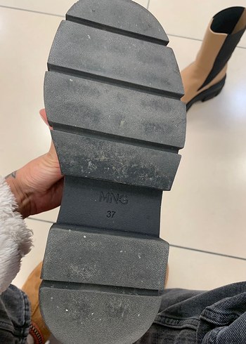 Bej Kadın Platform Topuklu Sokak Tarzı Bot - Görsel 4