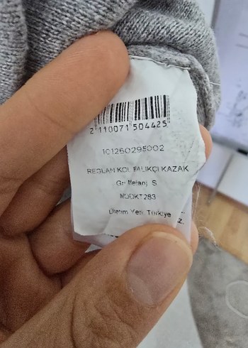 BEYMEN KAŞMİR Gri Yünlü Yumuşak Boğazlı Kadın Kazak - Görsel 5