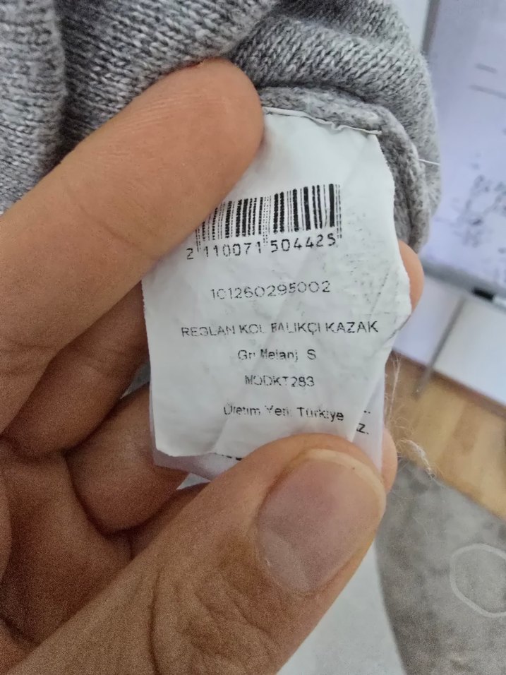 BEYMEN KAŞMİR Gri Yünlü Yumuşak Boğazlı Kadın Kazak - Görsel 5