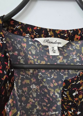 RANDOM ŞİFON Uzun Kollu Bağlamalı Mini Elbise - Görsel 3