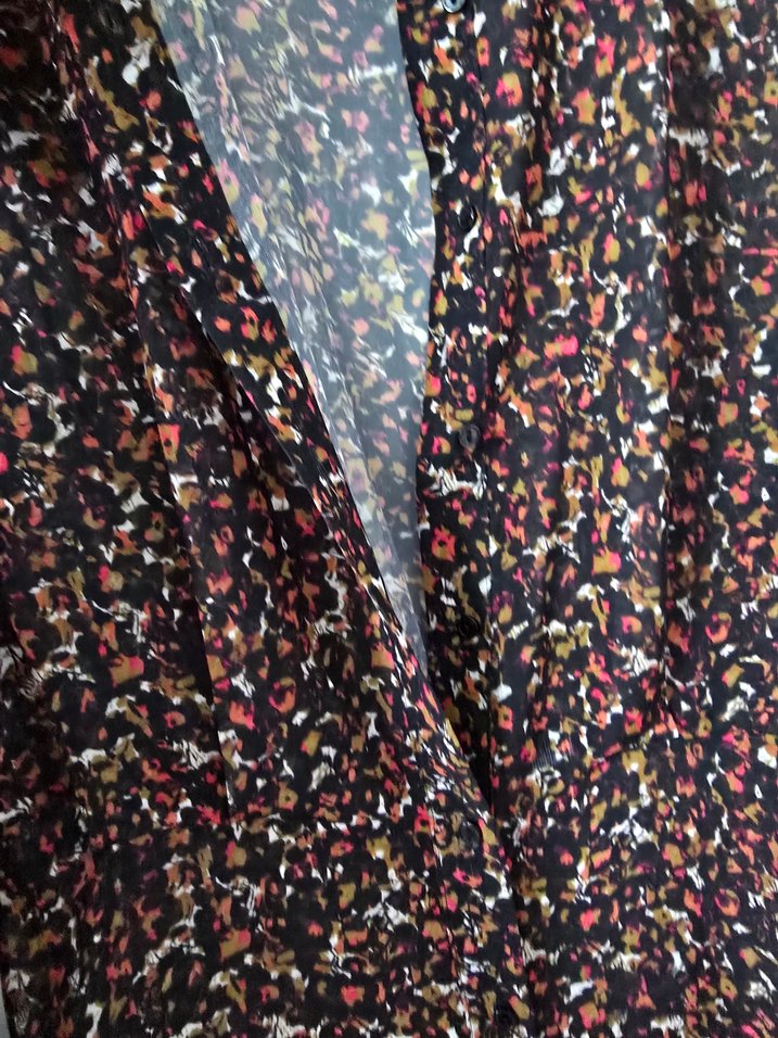 RANDOM ŞİFON Uzun Kollu Bağlamalı Mini Elbise - Görsel 2