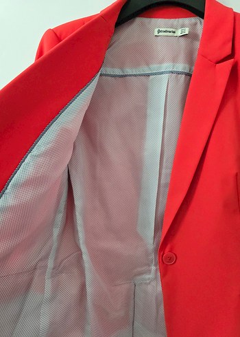 STRADİVARUS NARÇİÇEĞİ Düğmeli Kadın Blazer Ceket - Görsel 4