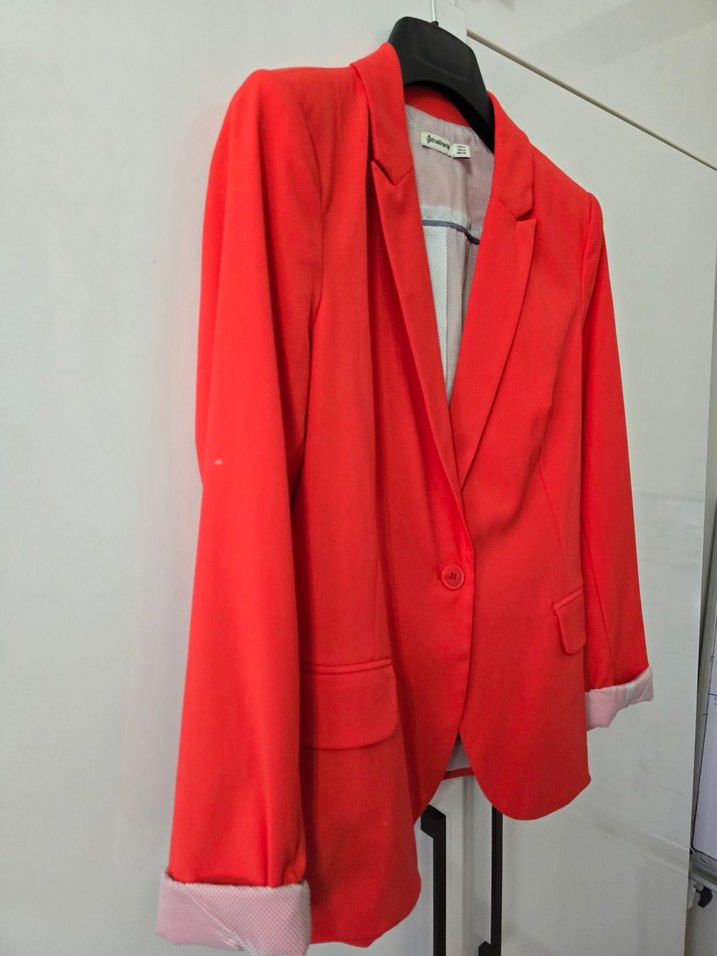 STRADİVARUS NARÇİÇEĞİ Düğmeli Kadın Blazer Ceket - Görsel 2