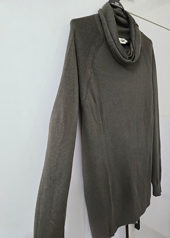 Gri Boğazlı Triko Kadın Kazak - Görsel 4