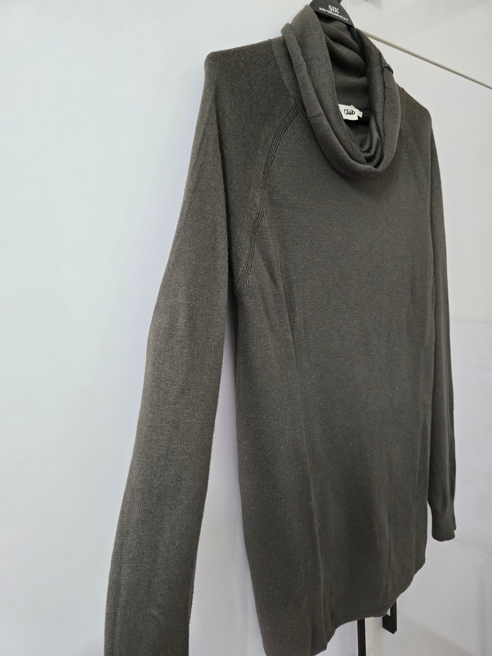 Gri Boğazlı Triko Kadın Kazak - Görsel 4