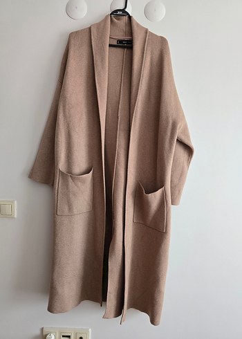 MANGO Bej Uzun Kol Kadın Kaban - Görsel 4