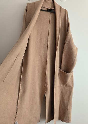 MANGO Bej Uzun Kol Kadın Kaban - Görsel 3